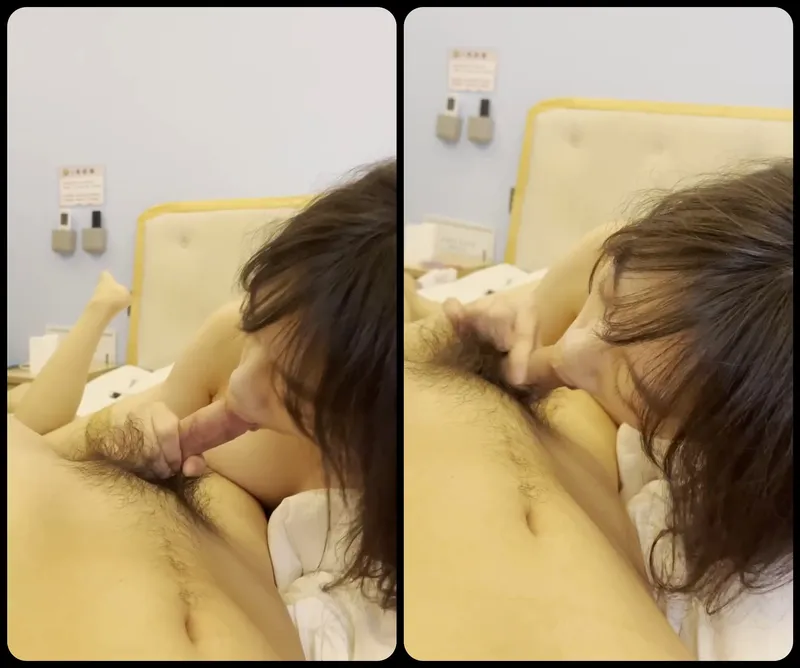 Con ghệ ngoan bú láp chuối bự của anh