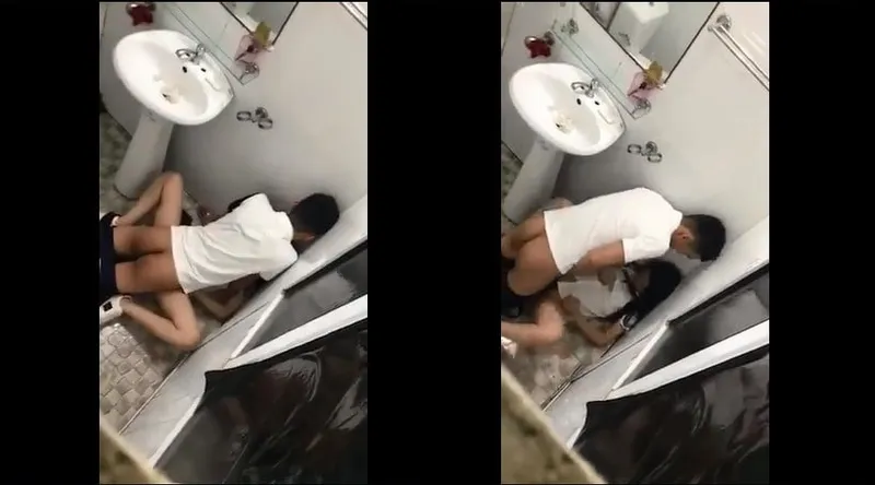 Tình nhân say xỉn và any trong phòng tắm nhà hàng