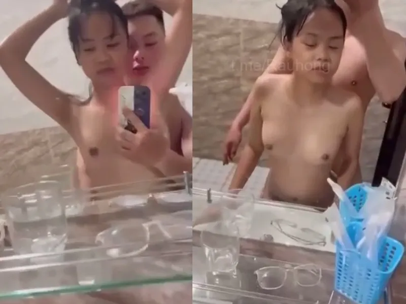 Thon gọn em cùng thằng bồ làm tình trước gương quay kỉ niệm